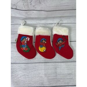 VTG 1986 An American Tail FIEVEL Christmas Stocking Sears McDonald's Lot Of 3
